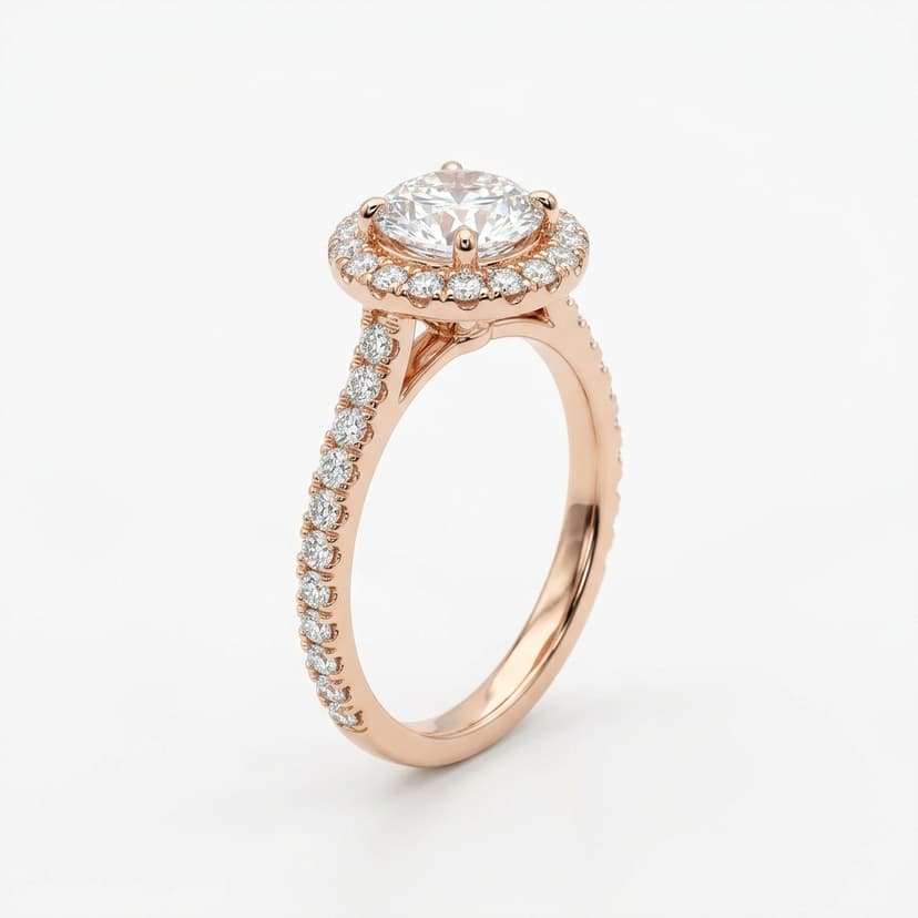 Halo Verlobungsring Roségold